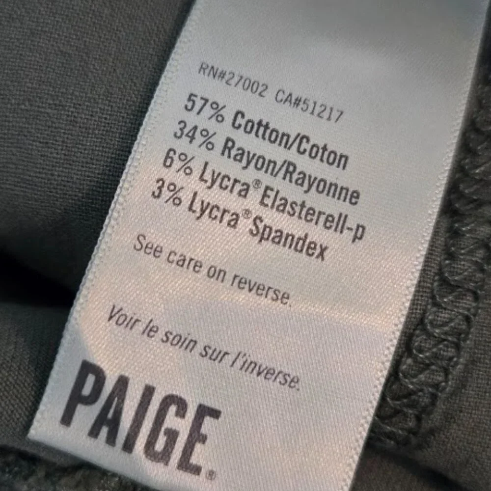 PAIGE Carly Wide Leg Cargo women's jeans in Vintage Ivy Green Size 29 NEW - Picture 11 of 11